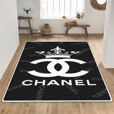 black coco chanel bath rug|coco chanel logo carpet.